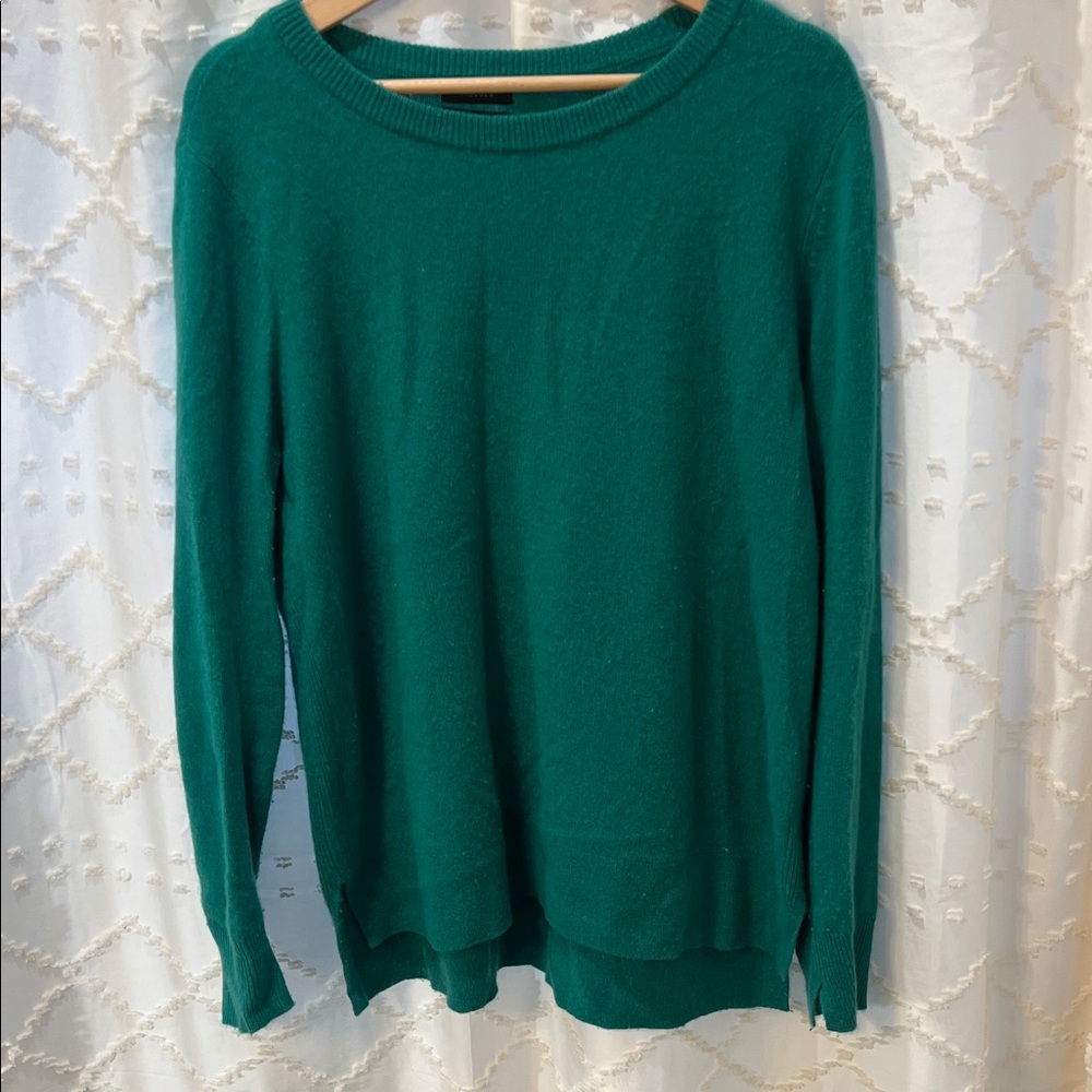 Cashmere Teal Crew Neck Sweater- XL